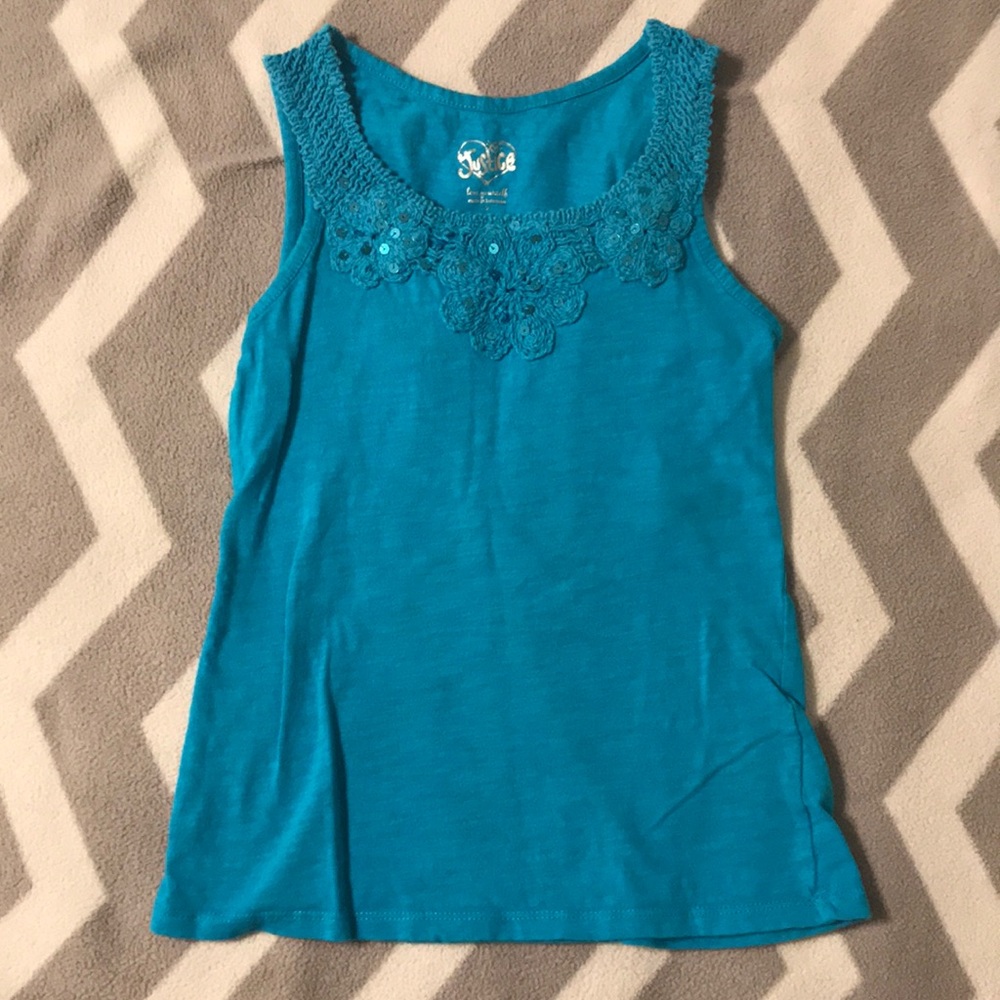 Justice embellished tank top